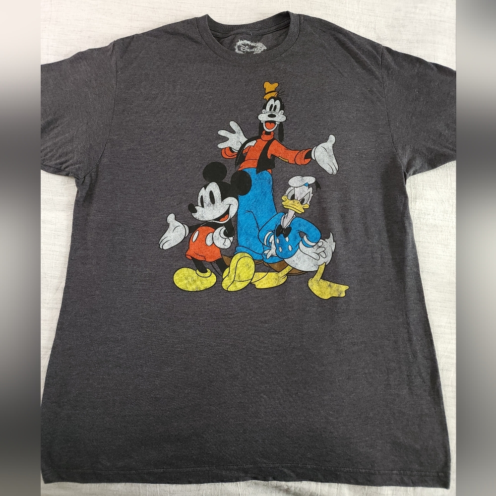 Disney T-Shirt Heather Gray Size:Large